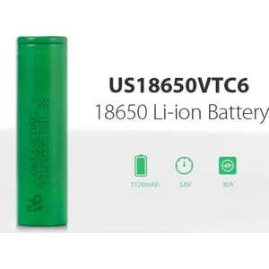 Vtc6 3120MAH 30A-60A 3.6V US18650 Li-Ion Batarya