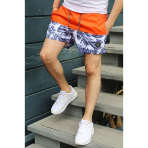 Baskılı Turuncu Deniz Şortu 2949