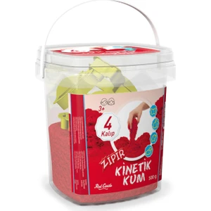 Red Castle Zıpır Kinetik Kum Kırmızı 500GR Kova ZKG-500-205
