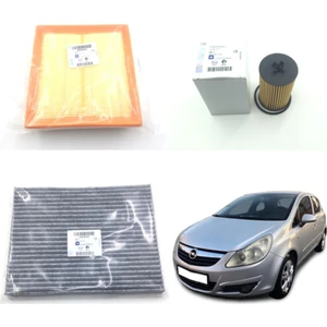 Opel Corsa D 1.2 - 1.4 16V (2010 - 2014) Filtre Bakım Seti POLEN FİLTRESİ KARBONSUZDUR
