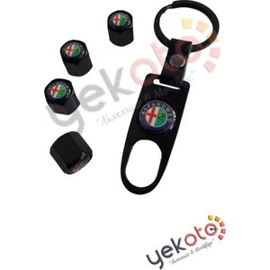 Alfaromeo Metal Anahtarlık ve Sibop Kapak Seti 1.kalite