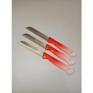 Bıçak 3'lü Set Kırmızı Ebruli Model