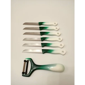 Bıçak 7 Parça Set Ebruli Yeşil