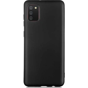 Case 4u Samsung Galaxy A02S Kılıf Klasik Mat Renkli Yumuşak Premier Silikon Siyah