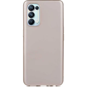 Case 4u Oppo Reno 5 Pro 5g Kılıf Klasik Mat Renkli Yumuşak Premier Silikon Altın