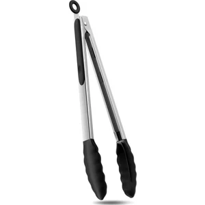 SLK-208 Metal Saplı Silikon Maşa Siyah