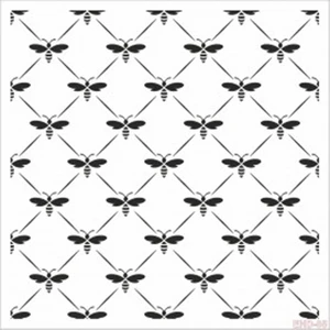 EHD05 Arılı Desen Stencil Boyama Şablonu 20 x 20 cm