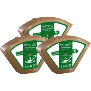 Kahve Filtre Kağıdı 1 x 4 80'li 3 Paket 240'LI