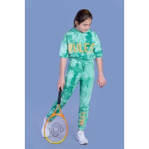 Toontoy Kids Toontoy Kız Çocuk Rules Baskılı Batik Desenli Crop Eşofman Takımı