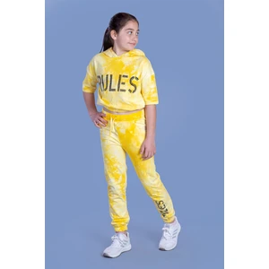 Toontoy Kids Toontoy Kız Çocuk Rules Baskılı Batik Desenli Crop Eşofman Takımı