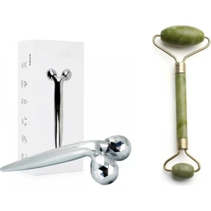 3D Small Massager Cilt Sıkılaştırıcı Terapi Masaj Aleti ve Yeşim Taşı