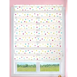 Asy Home Renkli Puanlı Zebra Perde