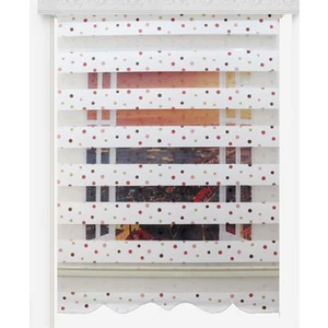 Asy Home Pudra Puanlı Etek Dilimli Zebra Perde