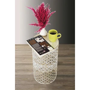 Venon Aydınlatma Venon Home Metal Modern Sehpa (250X480) Krem Sarı Patine