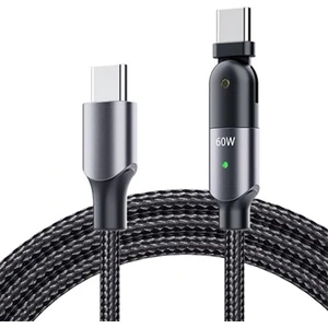 60W USB Type-C PD Hızlı Şarj Kablosu 2 mt Döner Başlıklı Kablo AL-33570