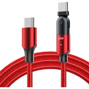 60W USB Type-C PD Hızlı Şarj Kablosu 2 mt Döner Başlıklı Kablo AL-33570