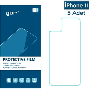 Apple iPhone 11 6.1 Çizilmez Arka Koruyucu Jelatin 5 Adet Set AL-33819