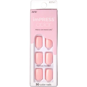 İmpress Color Kendinden Yapışkanlı Takma Tırnak Kısa Parlak Açık Pembe
