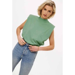 Mad Girls Mint Yeşili  Vatkalı Tişört MG900