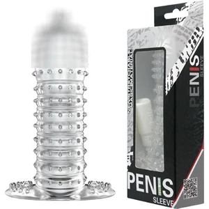 Silikon Penis Kılıfı Uzatmalı Prezervatif Klitoris Temaslı Dildo