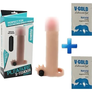 X-Tra Titreşimli Dolgulu Penis Kılıfı + 2 Şaset Kaydırıcı Hediye