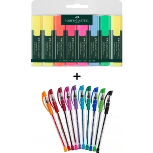 Faber Castell 18 Renk Fosforlu ve Tükenmez Kalem Seti