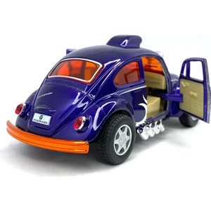 Volkswagen Beetle Custom Dragracer (Hareketli Motor) Çekbırak 5inch. Lisanslı Model Araba Oyuncak Araba