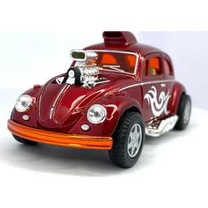Volkswagen Beetle Custom Dragracer (Hareketli Motor) Çekbırak 5inch. Lisanslı Model Araba Oyuncak Araba