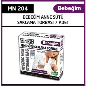 Bebeğim Anne Sütü Saklama Torbası 7'Li Paket