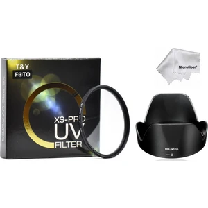 Nikon D3400 D3500 D5500 D5600 - 18-55MM Lens Için 55MM Xs-Pro Slim Uv Filtre + HB-N106 Parasoley