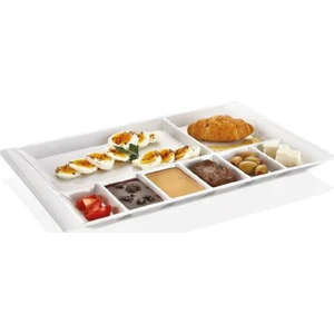 109.PW - 8 Bölmeli 2'li Tabldot Kahvaltılık Seti 41X26 cm, Thermoset Melamin