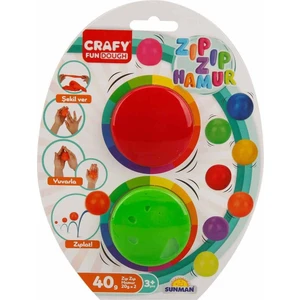 Crafy 2'li Zıp Zıp Oyun Hamuru 40 Gr.