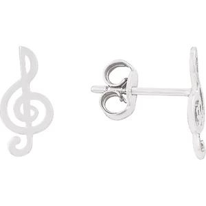 Altınsepeti Beyaz Altın Sol Anahtarı Küpe AS282KPR2