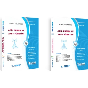 Egem Eğitim Yayınları 1. Sınıf Acil Durum ve Afet Yönetimi Set(Güz- Bahar Dönemi) (Iki Dönem Birden)