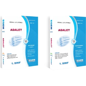 Egem Eğitim Yayınları 1. Sınıf Adalet SET-GÜNCEL-2021-(GÜZ-BAHAR Dönemi) (Iki Dönem Birden)