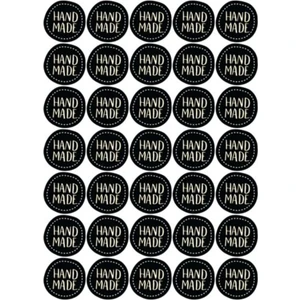 Handmade(El Yapımı) Etiketi-Sticker 4x4 Cm 70 Adet Siyah