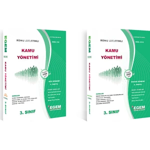 Egem Eğitim Yayınları 3. Sınıf Kamu Yönetimi Set (Güz-Bahar Dönemi) (Iki Dönem Birden)