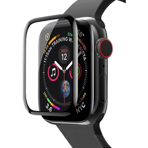 Apple Watch Uyumlu Se 44 mm Tam Kaplayan Kavisli Ekran Koruyucu 3D Pet Film Siyah