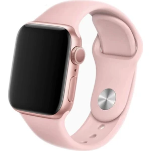 Apple Watch Uyumlu Se 44 mm Silikon Kordon Kayış Toz Pembe