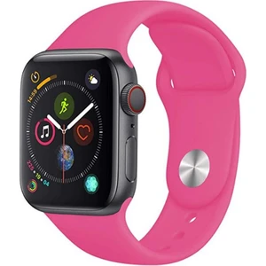 Apple Watch Uyumlu Se 44 mm Silikon Kordon Kayış Pembe