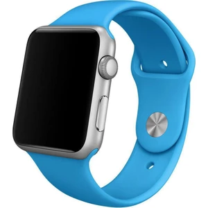 Apple Watch Uyumlu Seri 6 44 mm Silikon Kordon Kayış Mavi