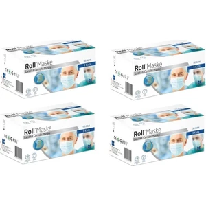 Cerrahi Maske 3 katlı Tekli Zarf 50li 4 Paket 200 Adet