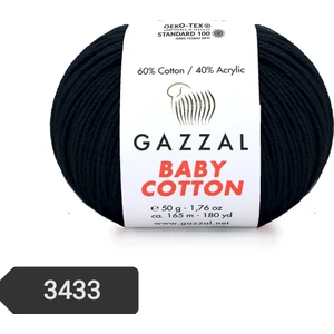 Baby Cotton Amigurumi Ipi 50 gr El Örgü Ipi  3433 Siyah Punch Ipi