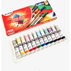 Tüpte Akrilik Boya 12ML x 12 Renk
