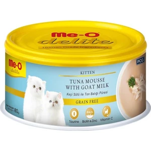 Me-O Delite Tahılsız Keçi Sütlü Ton Yavru Kedi Konservesi 80GR 12'li Set