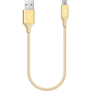 AlumiCable Mini Micro USB Şarj Kablo Altın 30cm 2DK25A