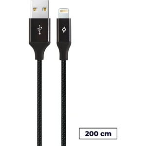 AlumiCable XL Lightning Kablo Siyah 2M 2DK19S