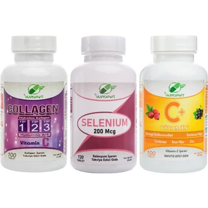 Collagen 900 Mg Tip 1-2-3 100 Tb Selenyum 200 Mcg Selenium 120 Tb Vitamin C 1000 Mg 100 Tb