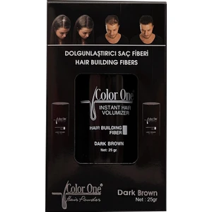 Color One Hair Building Fibers 25 gr Saç Dolgunlaştırıcı Fiber  Koyu Kahverengi