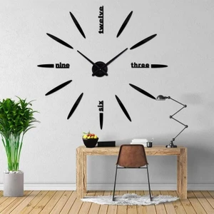 Harika Crown 3D Dekoratif Ahşap Duvar Saati